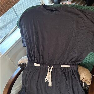 Topshop cotton baby dress with cream tie waist - L - 8